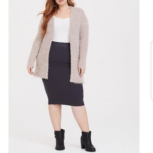 Ribbed Sweater Skirt Torrid Size 3 Charcoal Grey